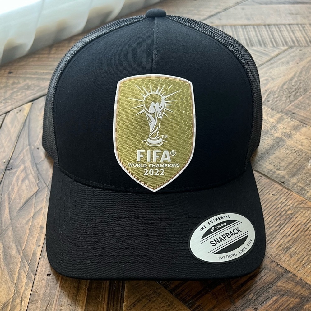 Argentina World Cup Champion, black trucker hat Leo Messi #10, Limited Edition
